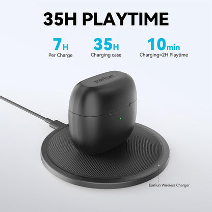 EarFun Wireless Earbuds, Adaptive Hybrid Active Noise  Cancellation Technology