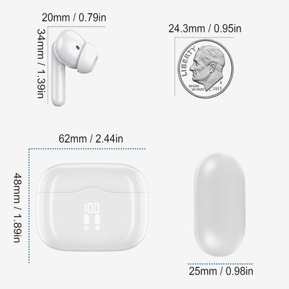 EarFun Wireless Earbuds, Adaptive Hybrid Active Noise  Cancellation Technology