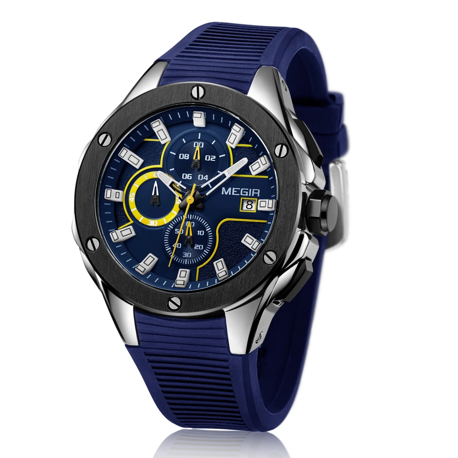 MEGIR Men Sport Military Watch Luxury Luminous Chronograph Quartz Watches Clock Calendar Waterproof Wristwatch Relogio Masculino