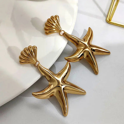 Flatfoosie Vintage Gold Color Metal Square Drop Earrings For Women Geometric Fashion Crystal Statement Earring Jewelry Gift