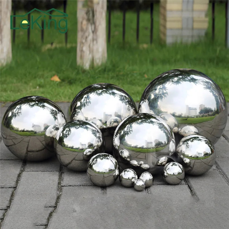 High Gloss Glitter Stainless Steel Ball Sphere Mirror Hollow Ball Home Garden Decoration Supplies Ornament 19mm~120mm