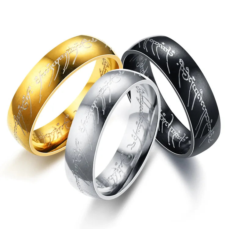Wholesale Midi Titanium Stainless Steel Magic Ring of Power Movie of Ring Lovers for Women Men Fashion Jewelry Gift