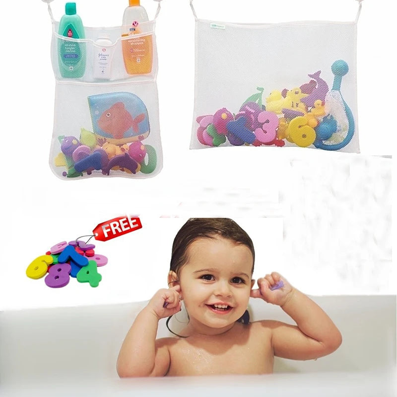 Baby Toy Mesh Bag Bath Bathtub Doll Organizer Suction Bathroom Bath Toy Stuff Net Baby Kids Bath Bathtub Toy Bath Game Bag Kids